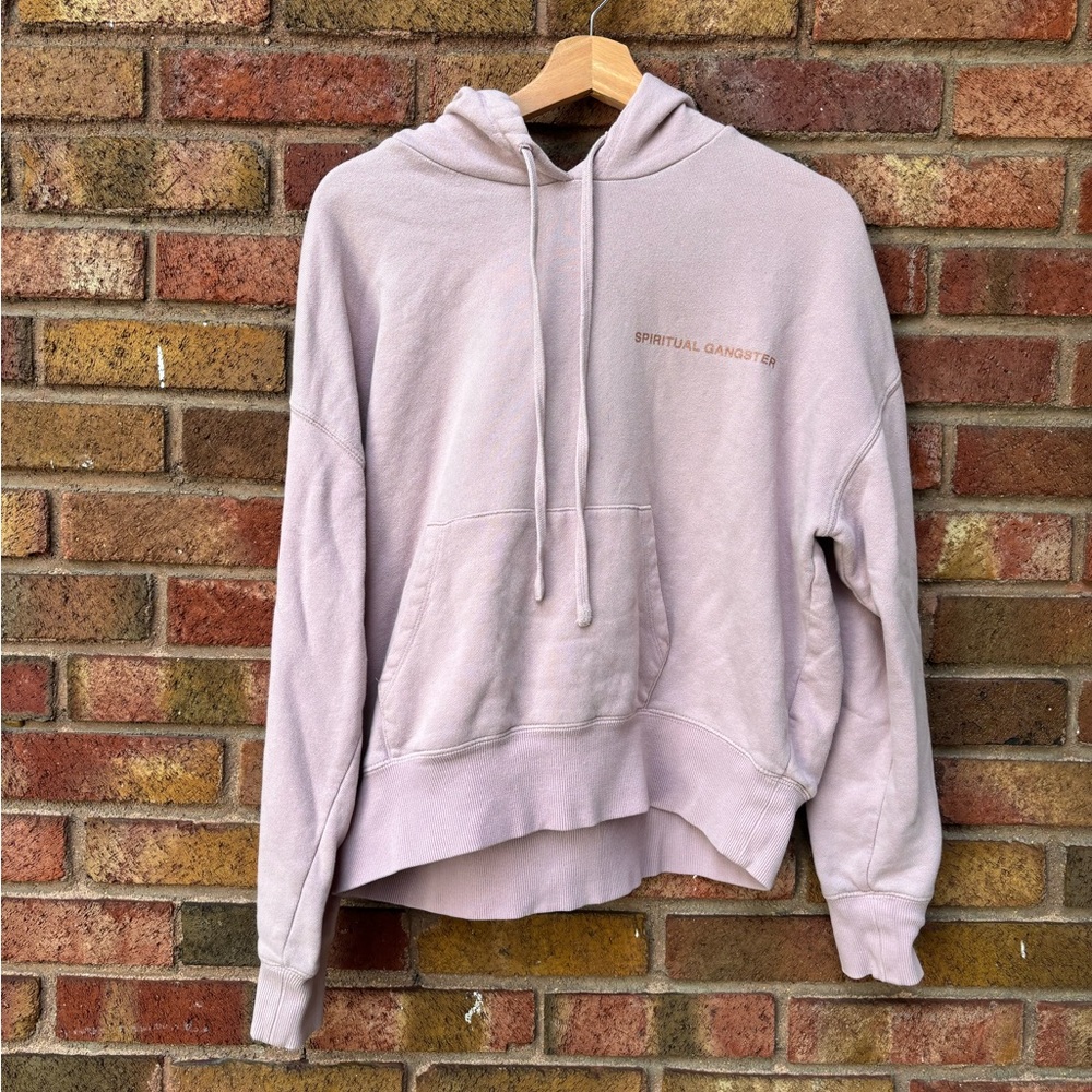 Spiritual Gangster Pink Sweater Cozy Cotton Blend